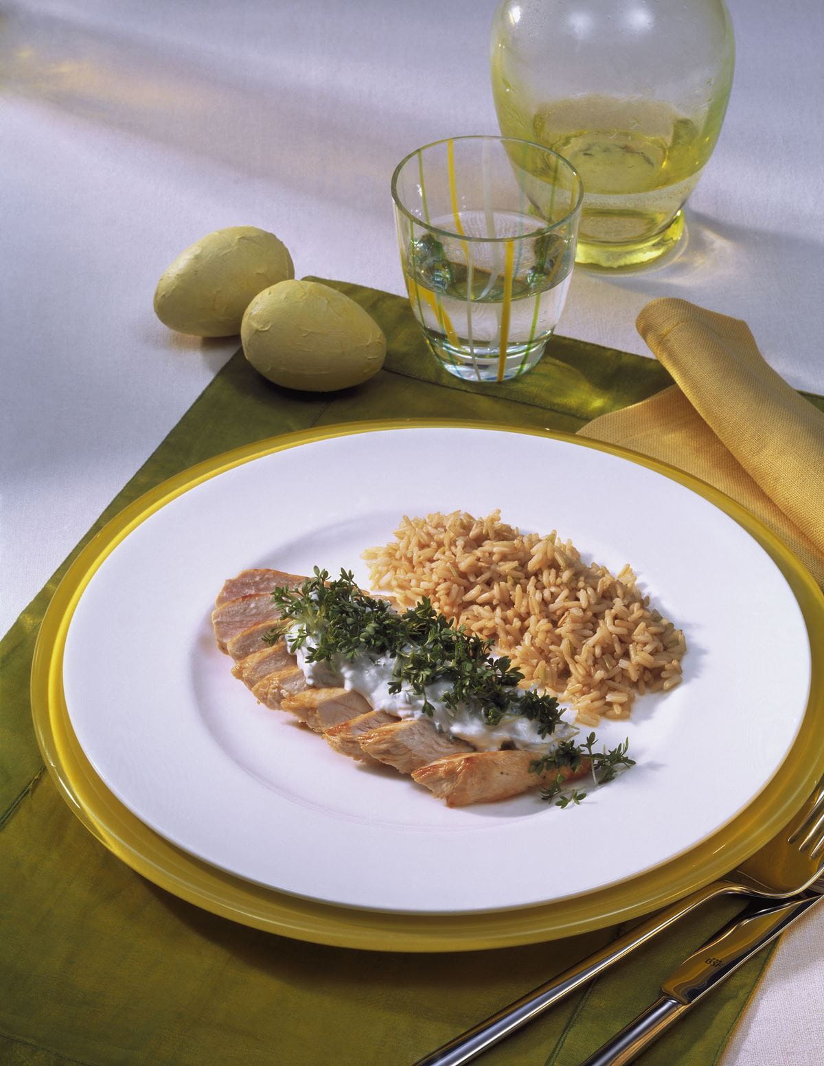recipe image Hähnchenbrust mit Kresse-Creme