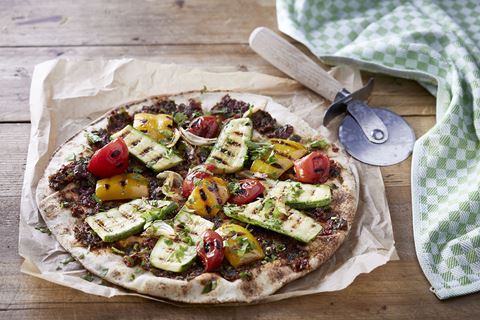 recipe image Υγιεινή πίτσα με ψητά λαχανικά