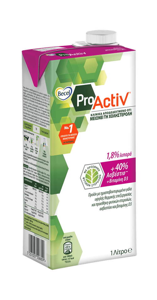 Προϊόν με Γάλα Becel ProActiv ημιαποβουτυρωμένο (1,8% λιπαρά) με επιπλέον ασβέστιο