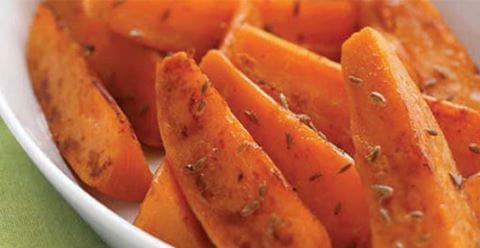 recipe image Cumin Sweet Potato Wedges with Sweet Chilli Sauce