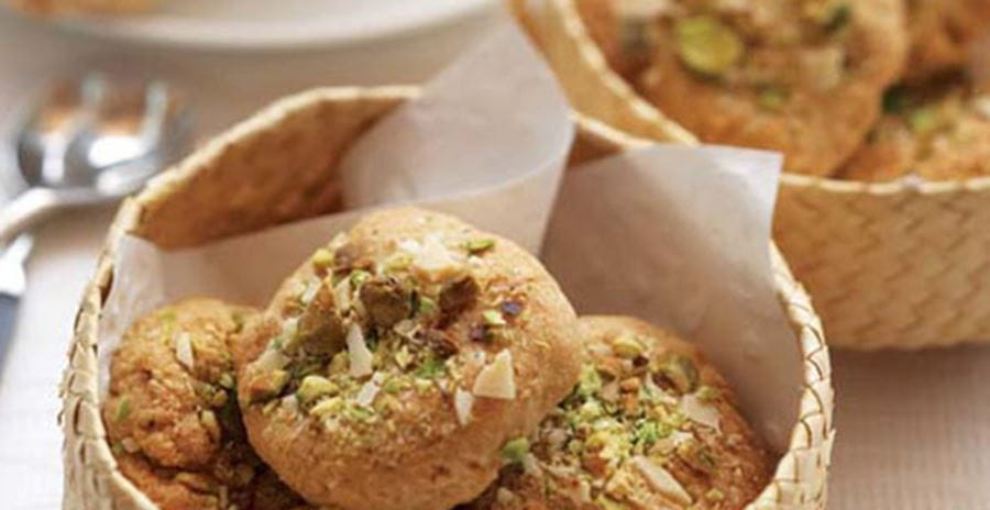 recipe image Pistachio, Oat and Almond Biscuits