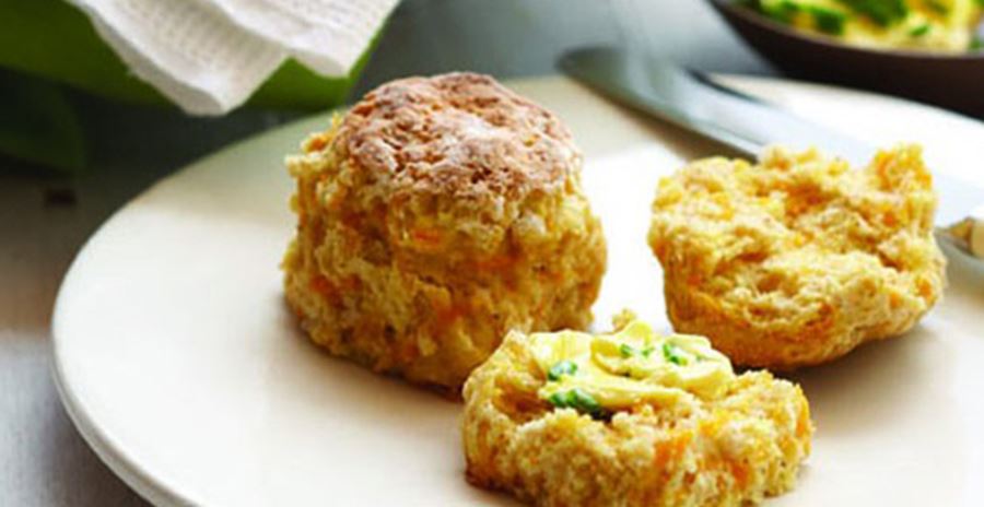 recipe image Pumpkin Scones with Chives Buttery