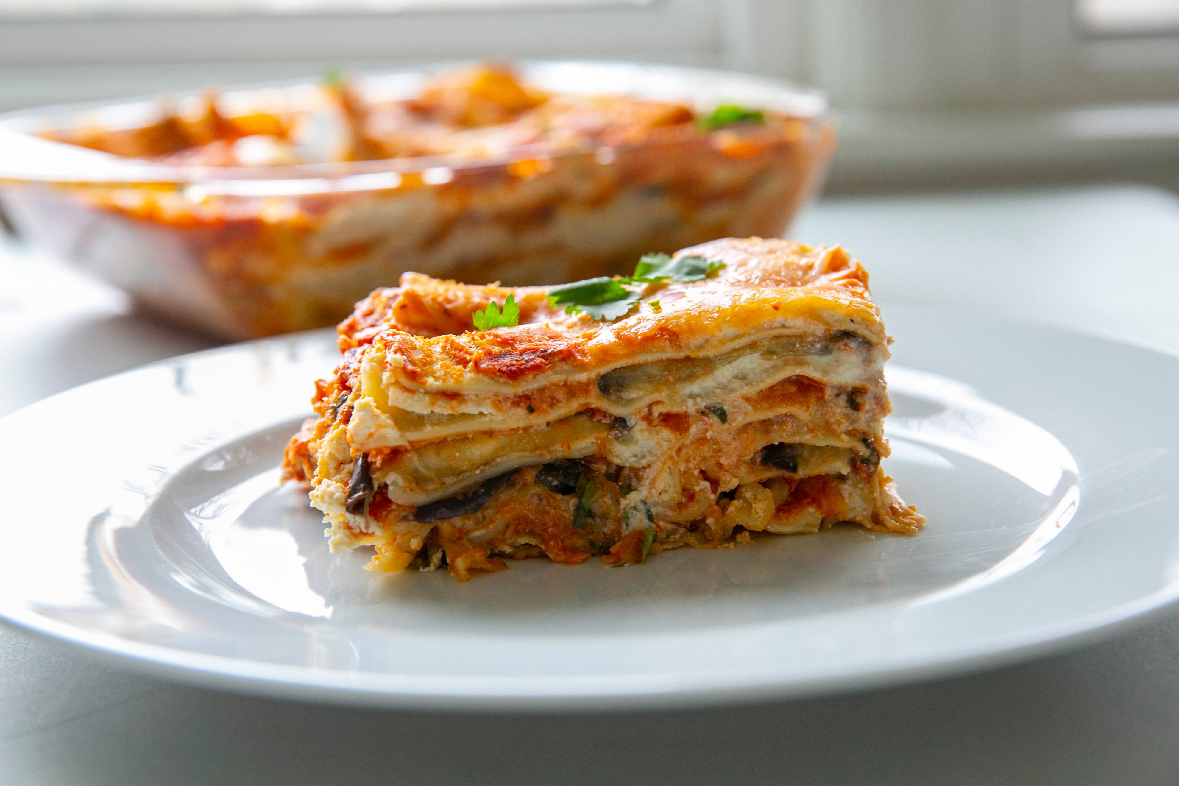 Winter vegetable lasagne