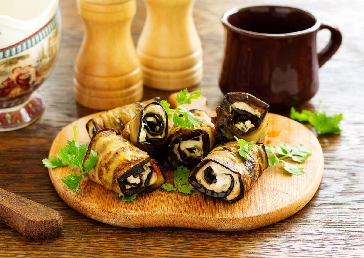 recipe image Aubergine rolls with Parmesan cheese and pine nuts