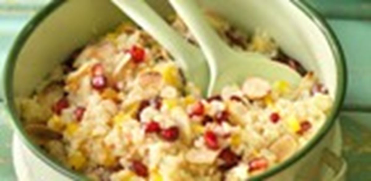 recipe image Quinoa Salad with Garlic Bread