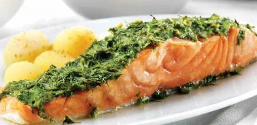 recipe image Saumon cuit au four et tapenade à l’aneth