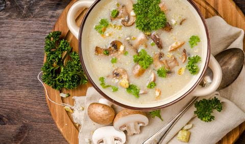 recipe image Soupe onctueuse aux champignons