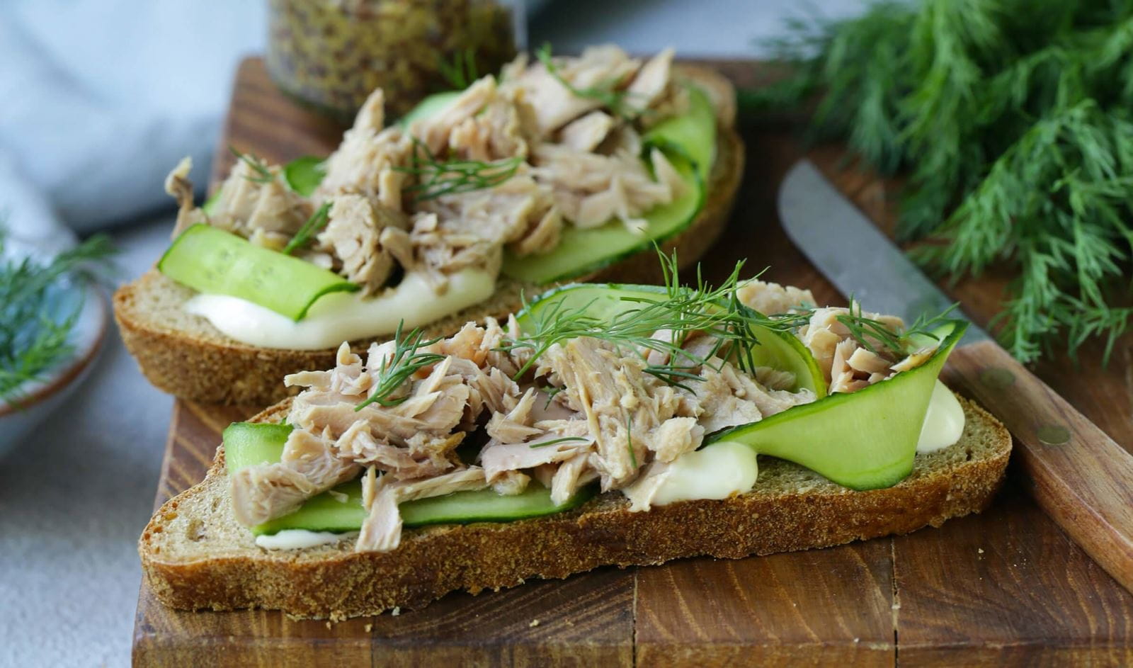 recipe image Sandwich de thon au concombre