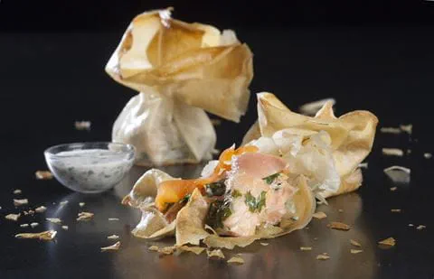 recipe image Aumônières de saumon