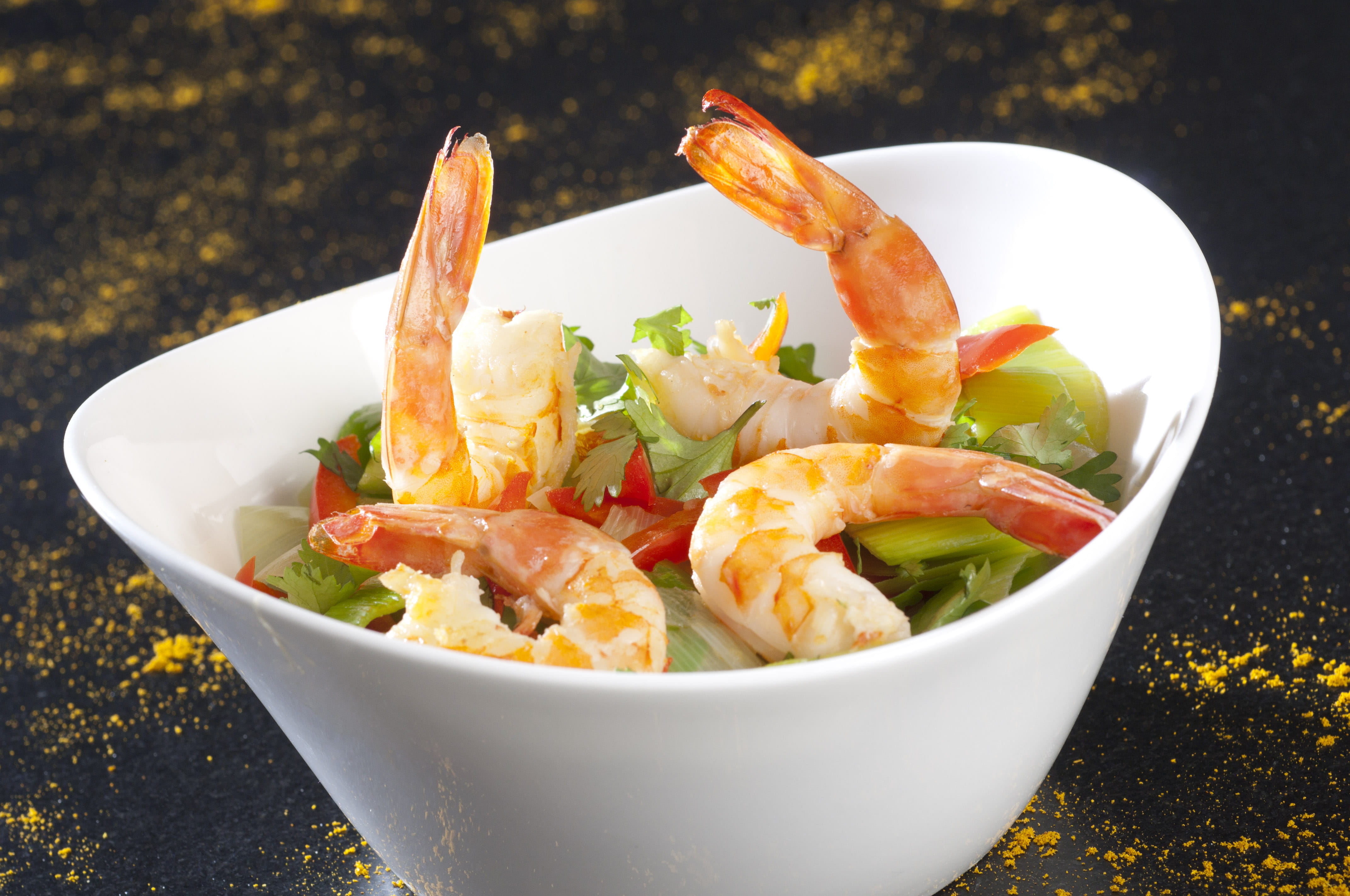 Crevettes sautées à la thaï