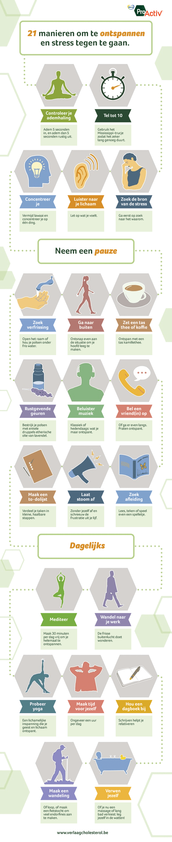Snelle manieren om te ontspannen infograph