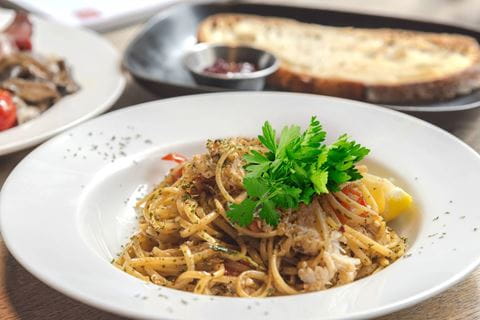 recipe image Chili krab spaghetti
