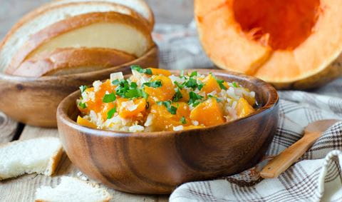 recipe image Milde pompoencurry met rijst