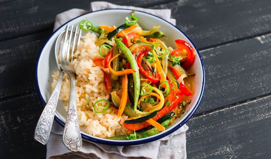 recipe image Gebakken rijst met groenten