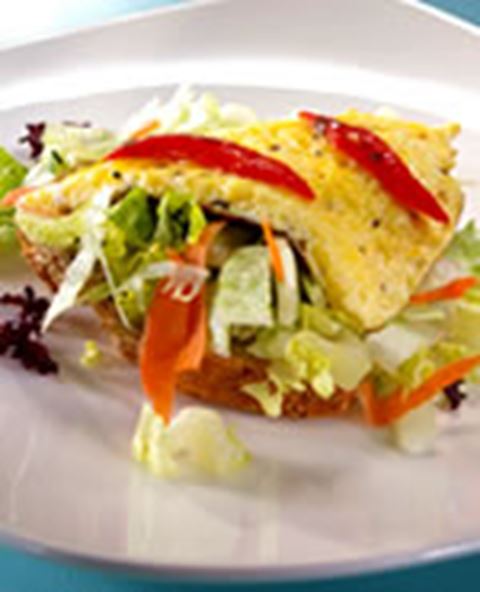 recipe image Volkorenbrood met kruidenomelet