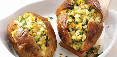 recipe image Gepofte aardappel met kaas