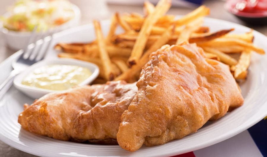 recipe image Fish & chips met een yoghurtdipsausje