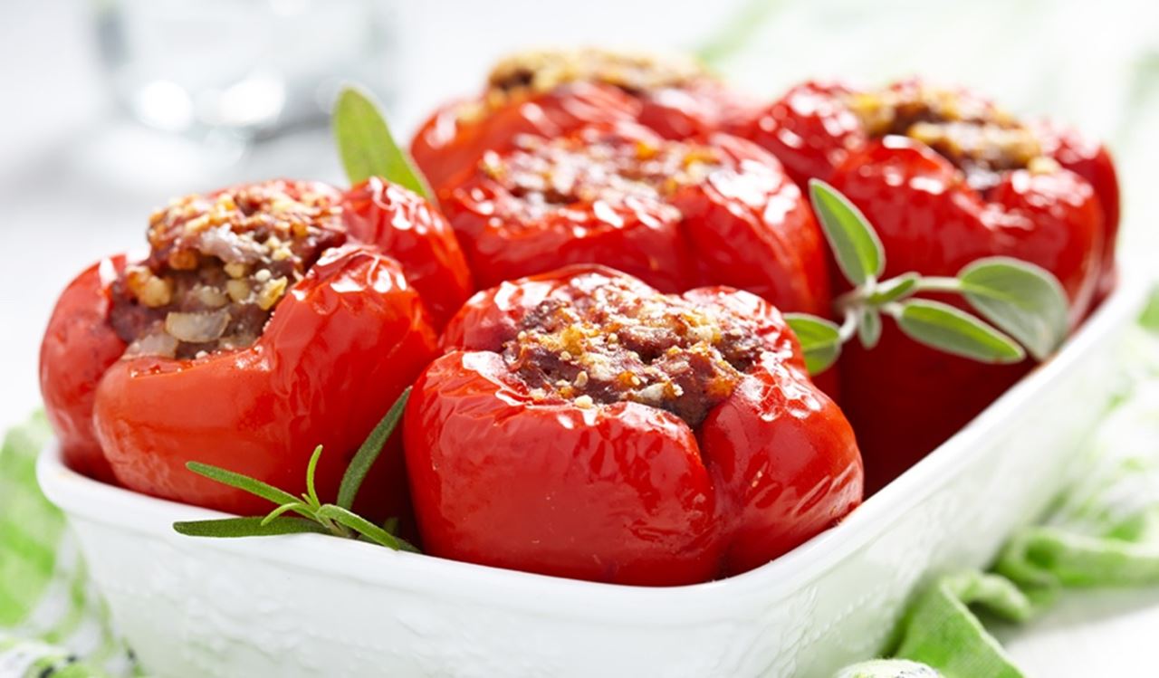 recipe image Gevulde paprika met gegrilde groenten