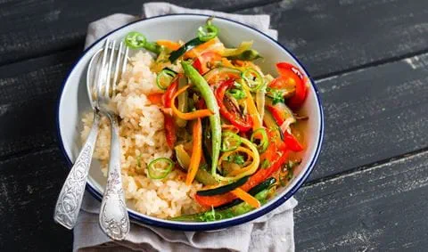 recipe image Gebakken rijst met groenten