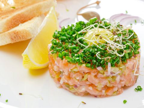 recipe image Lichte zalmtartaar