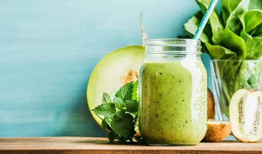 recipe image Smoothie met kiwi, spinazie en meloen
