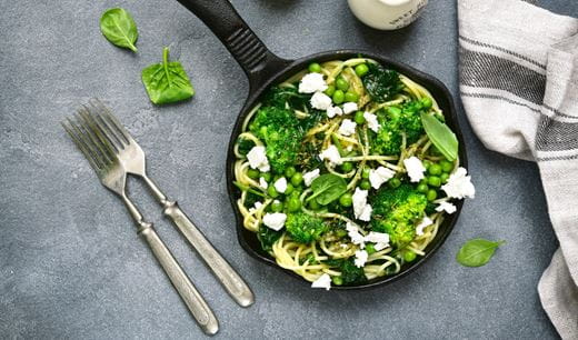 recipe image Volkorenspaghetti met groene groenten