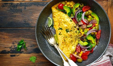 recipe image Smaakvolle omelet met groenten