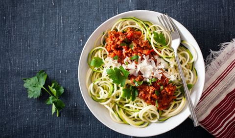 recipe image Spaghetti met courgetteslierten