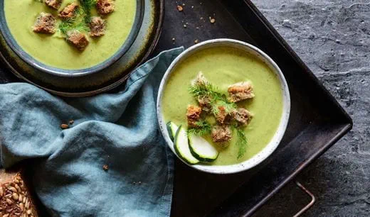recipe image Courgettesoep met volkorencroutons